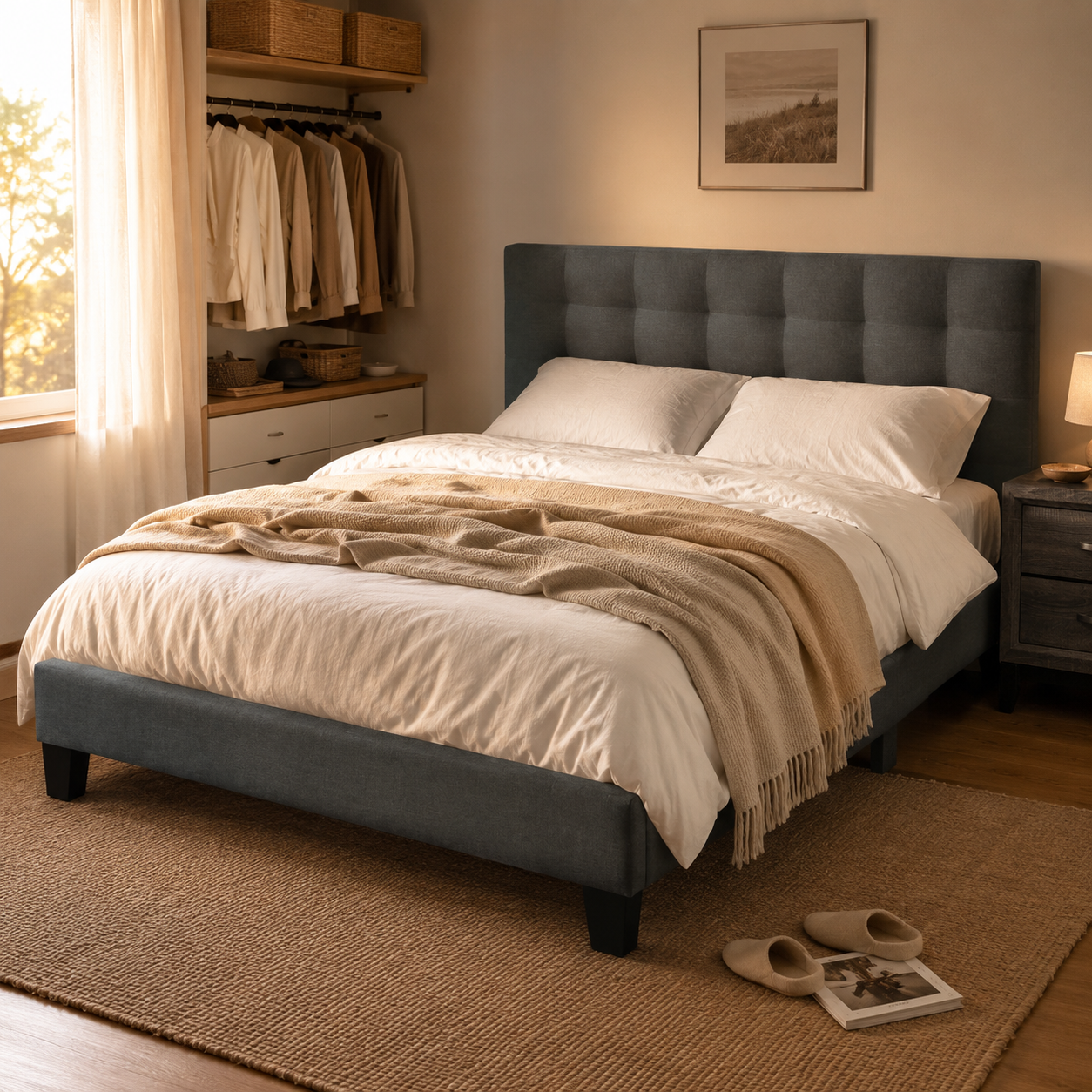 Upholstered Platform Bed