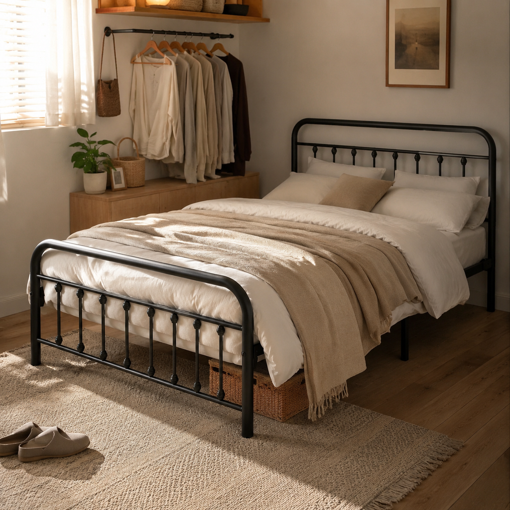 Victorian Metal Platform Bed Frame