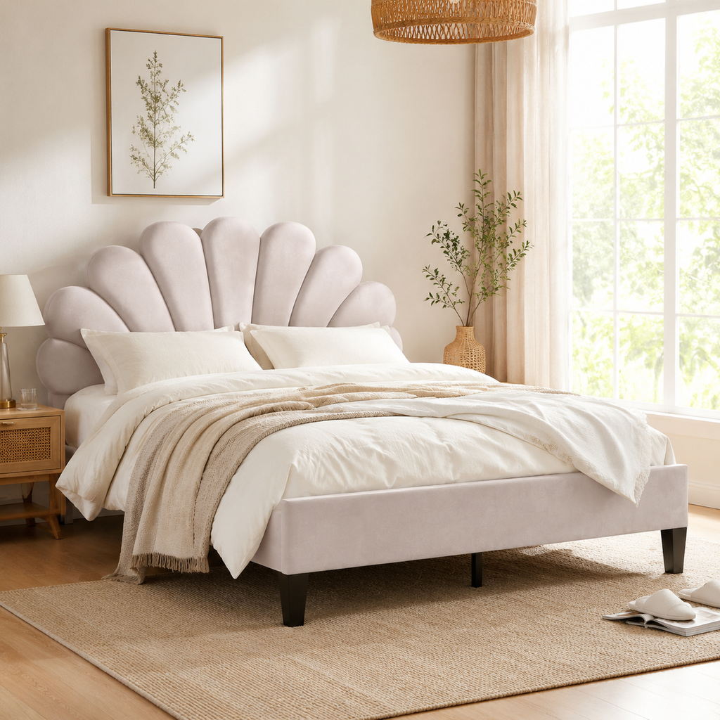 Velvet Platform Bed