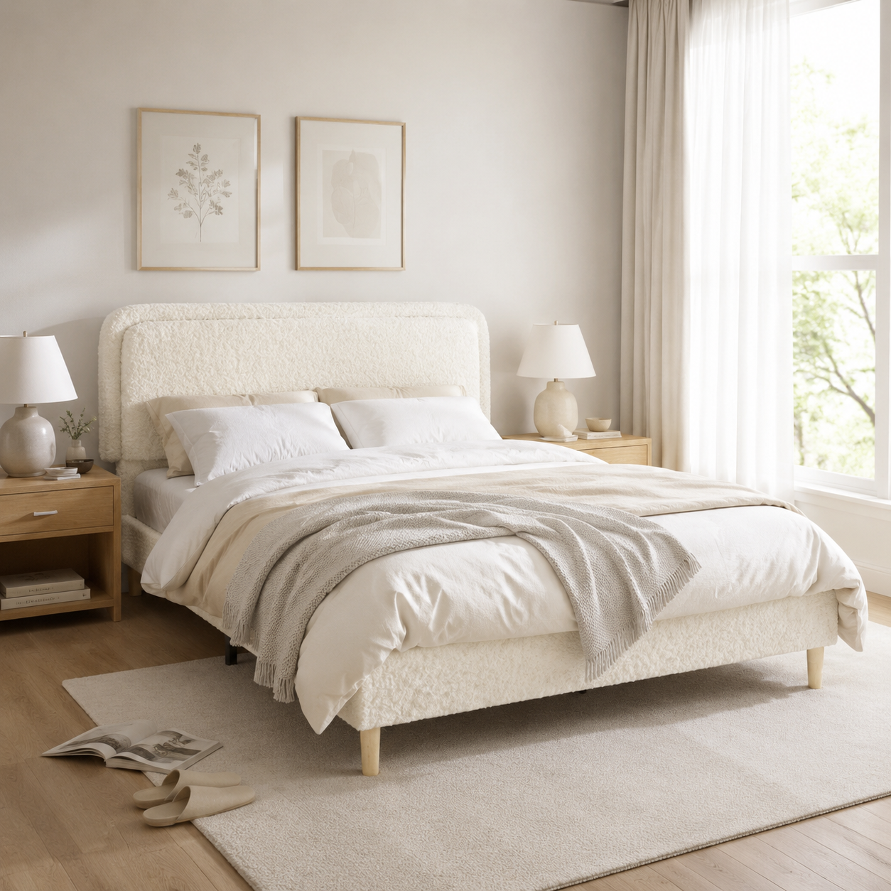 Teddy Bear Plush Platform Bed