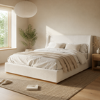 Luxury Wingback Platform Bed