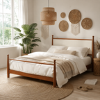 Solid Poplar & Plywood Platform Bed
