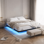 Floating Metal Platform Bed