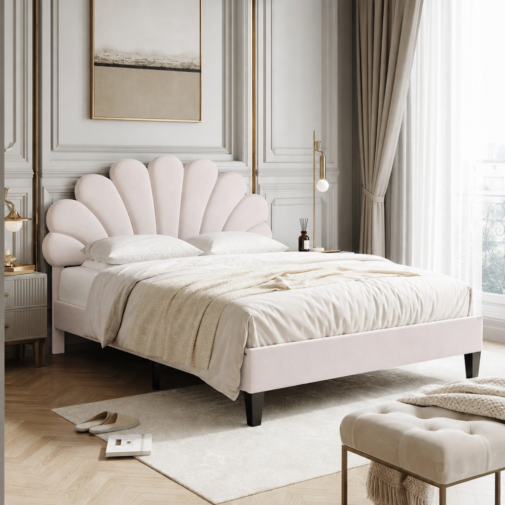 Velvet Platform Bed