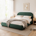 Boucle Upholstered Platform Bed