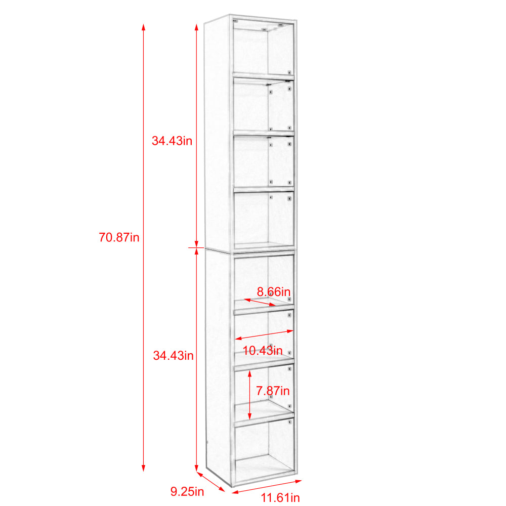 8-Tier Media Tower Rack