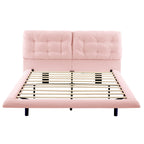 PU Leather Floating Platform Bed