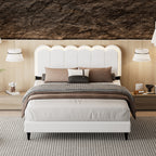 Boucle Platform Bed