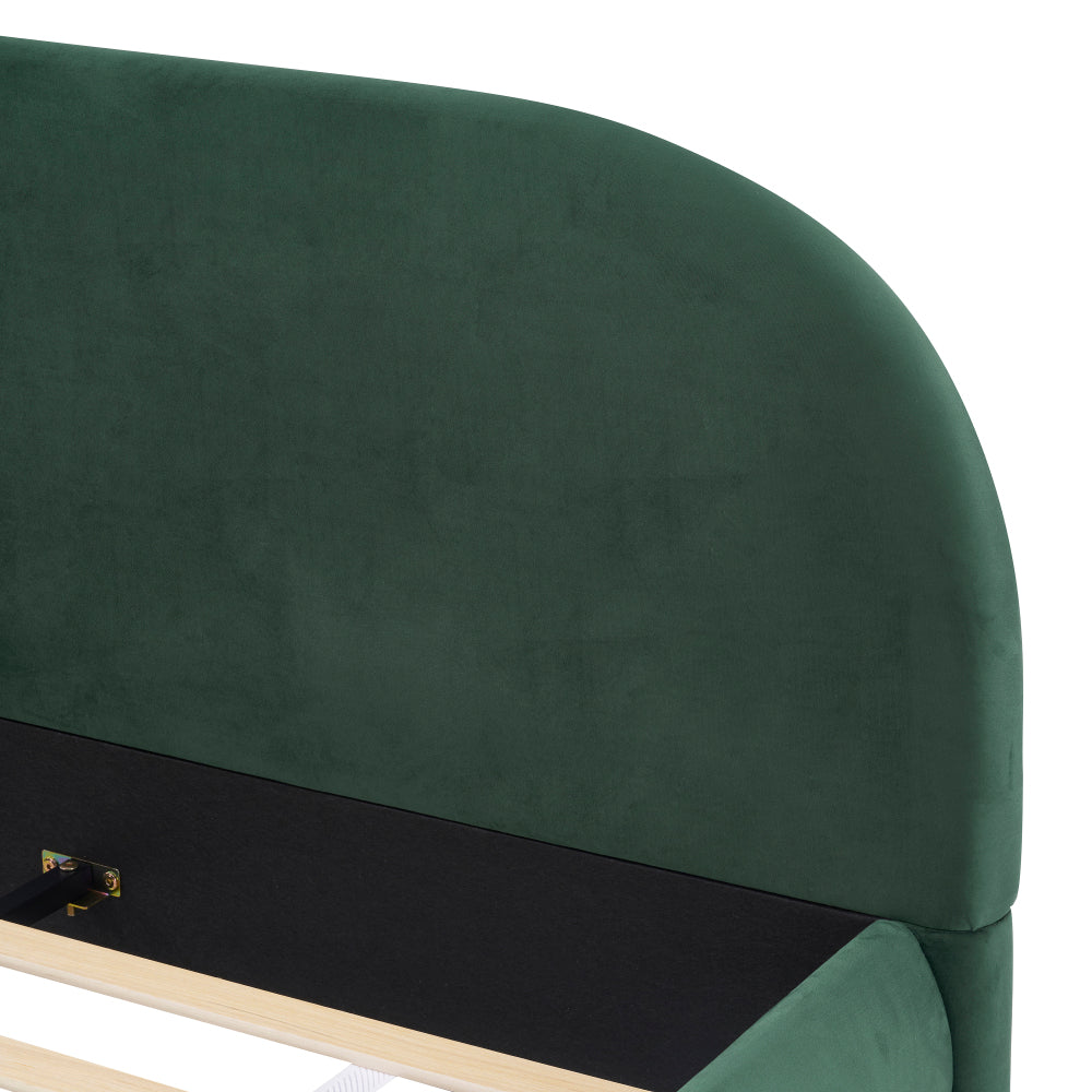 Boucle Upholstered Platform Bed