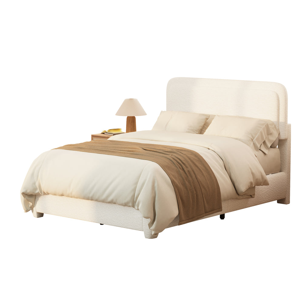Boucle Platform Bed