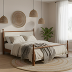 Solid Poplar & Plywood Platform Bed