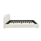 Boucle Upholstered Platform Bed
