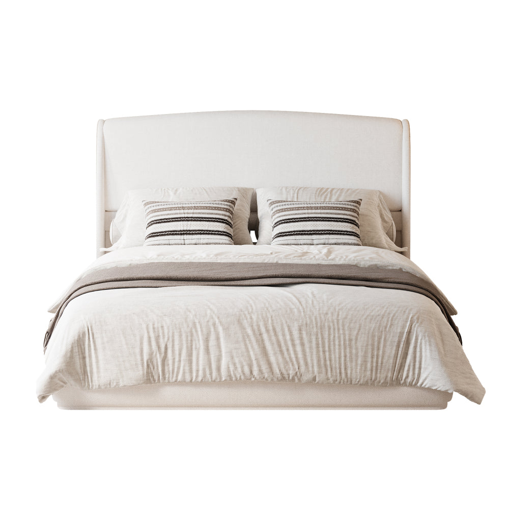 Linen Upholstered Platform Bed