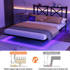 Floating Metal Platform Bed