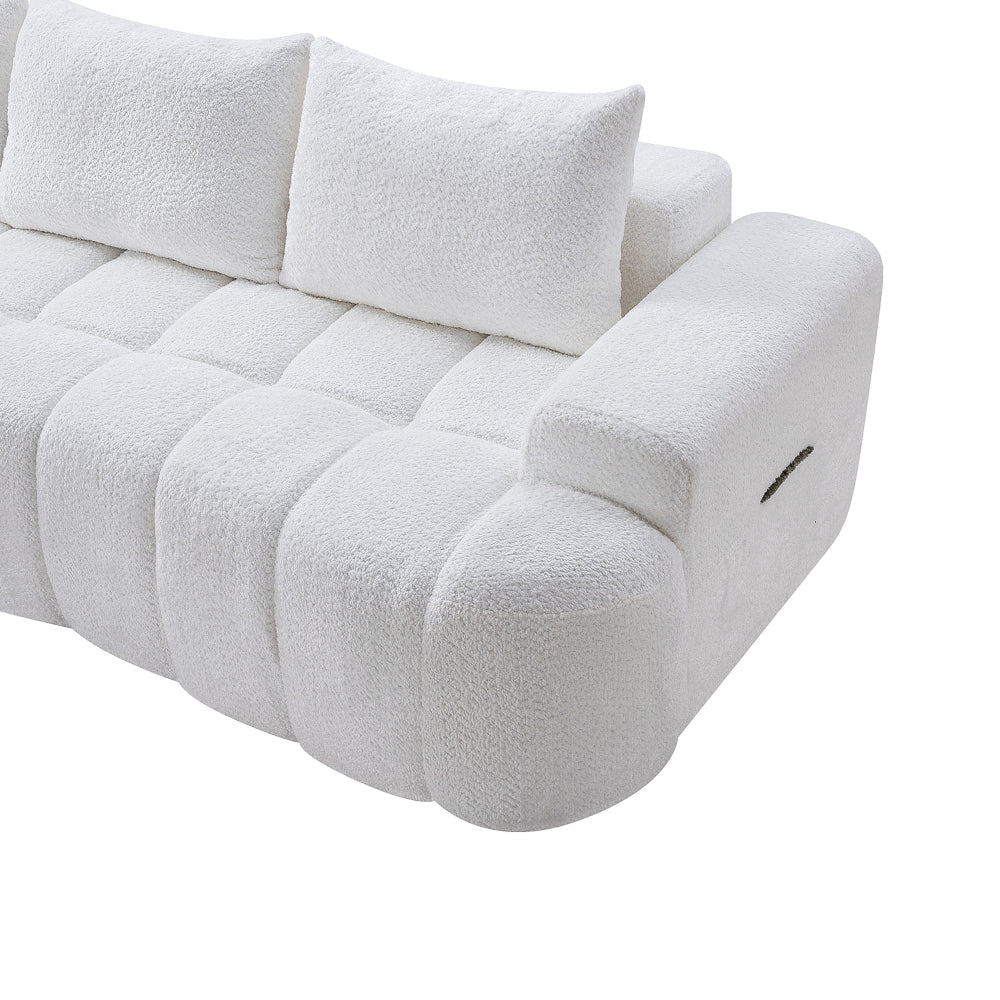 100" Extra Large Curved Front Sofa