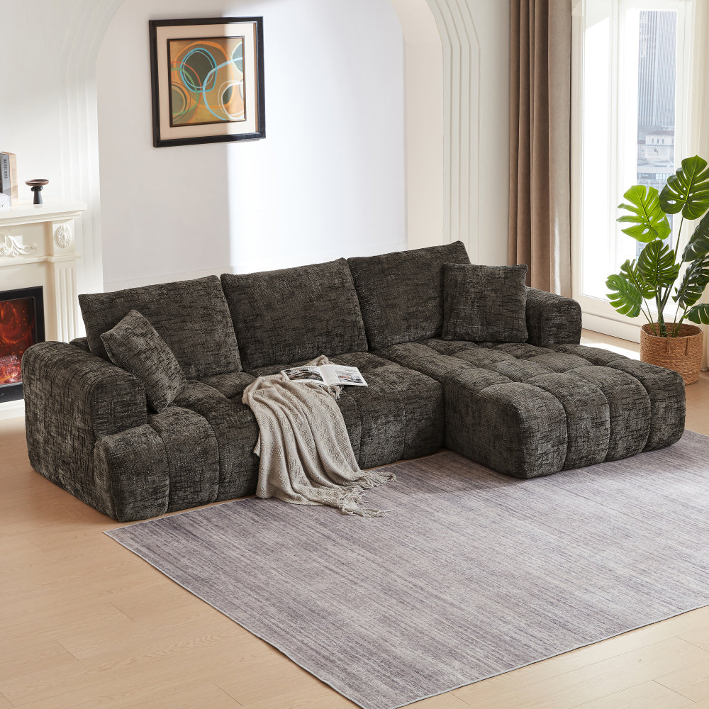 Chenille L-Shape Luxury Sectional Oversized Sofa