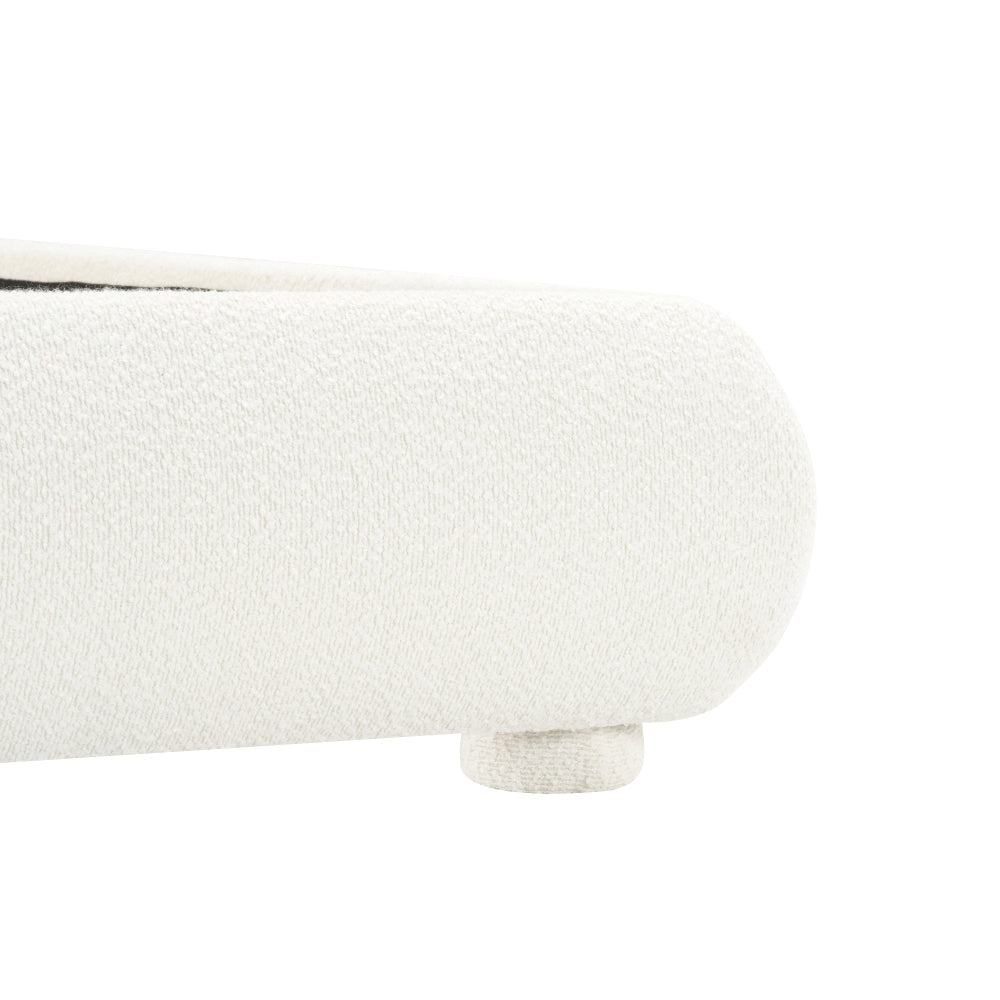 Boucle Upholstered Platform Bed