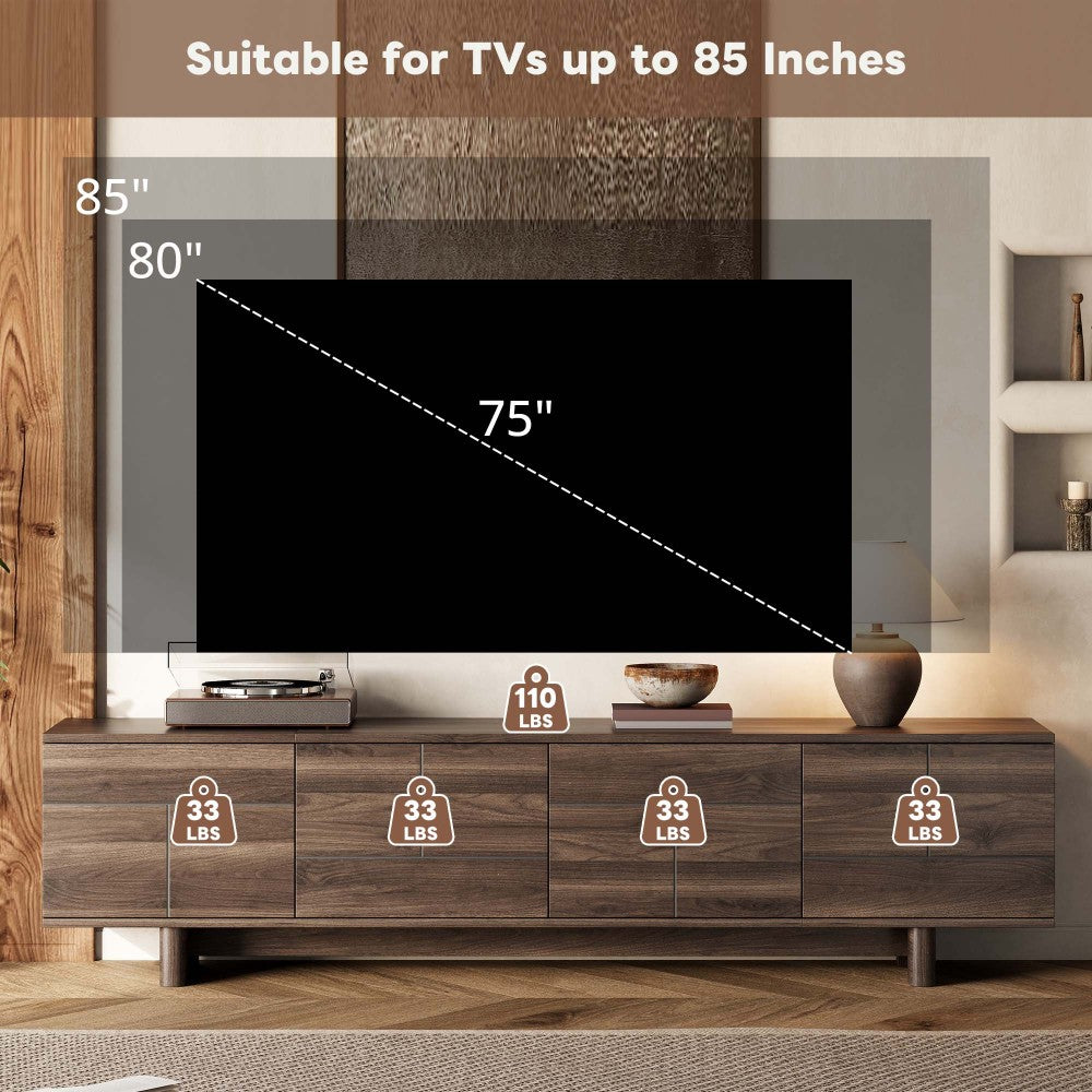 78 inch Modern TV Stand for TVs up to 85"
