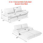 73.2" Queen Pull-Out Sofa Bed