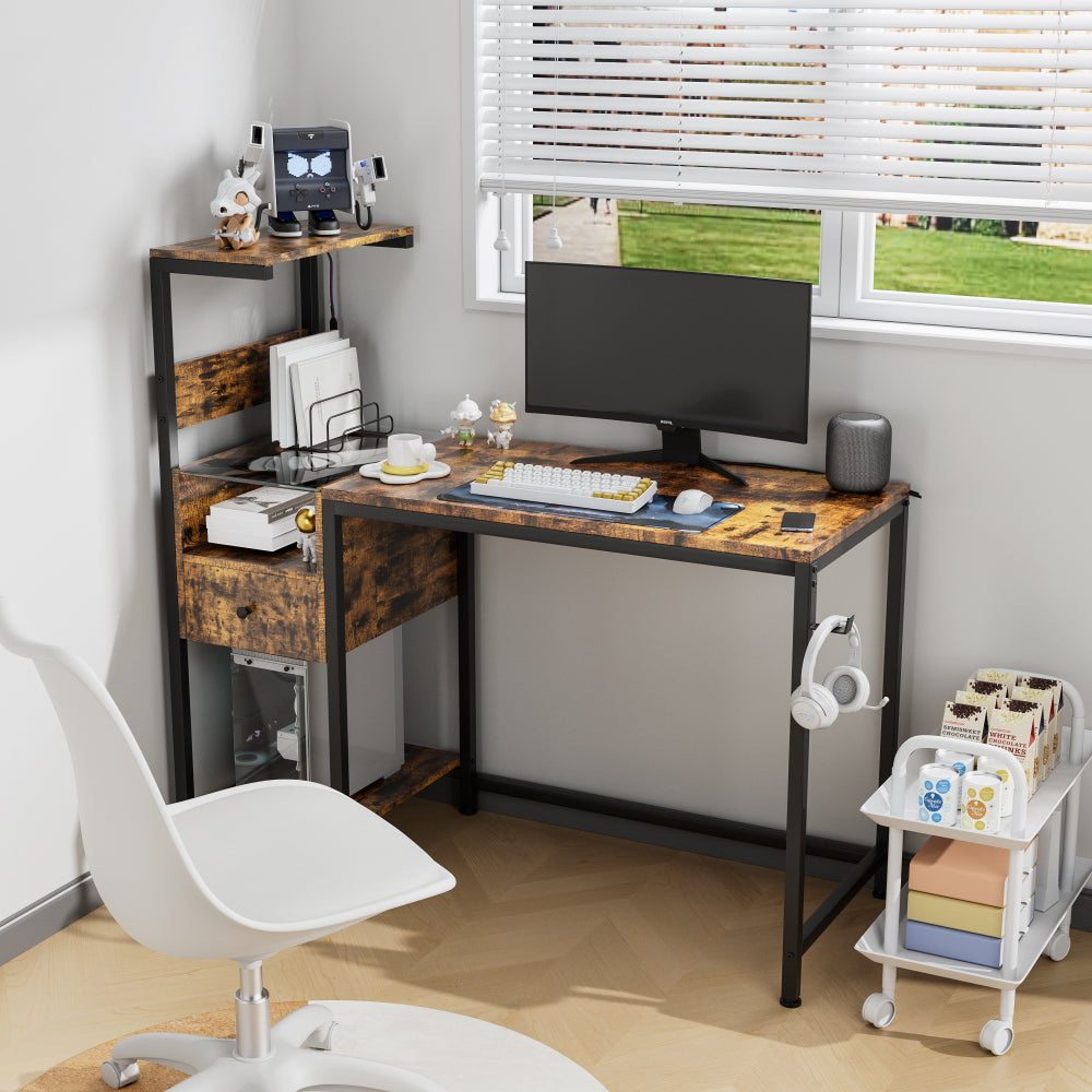 Computer Desk with Power Outlet & USB Charging