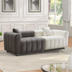 83.46" Modern Bubble Modular 3-Seat Velvet Sofa