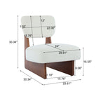 Modern Beige Lounge Chair with Polyester