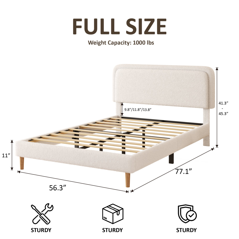 Teddy Bear Plush Platform Bed