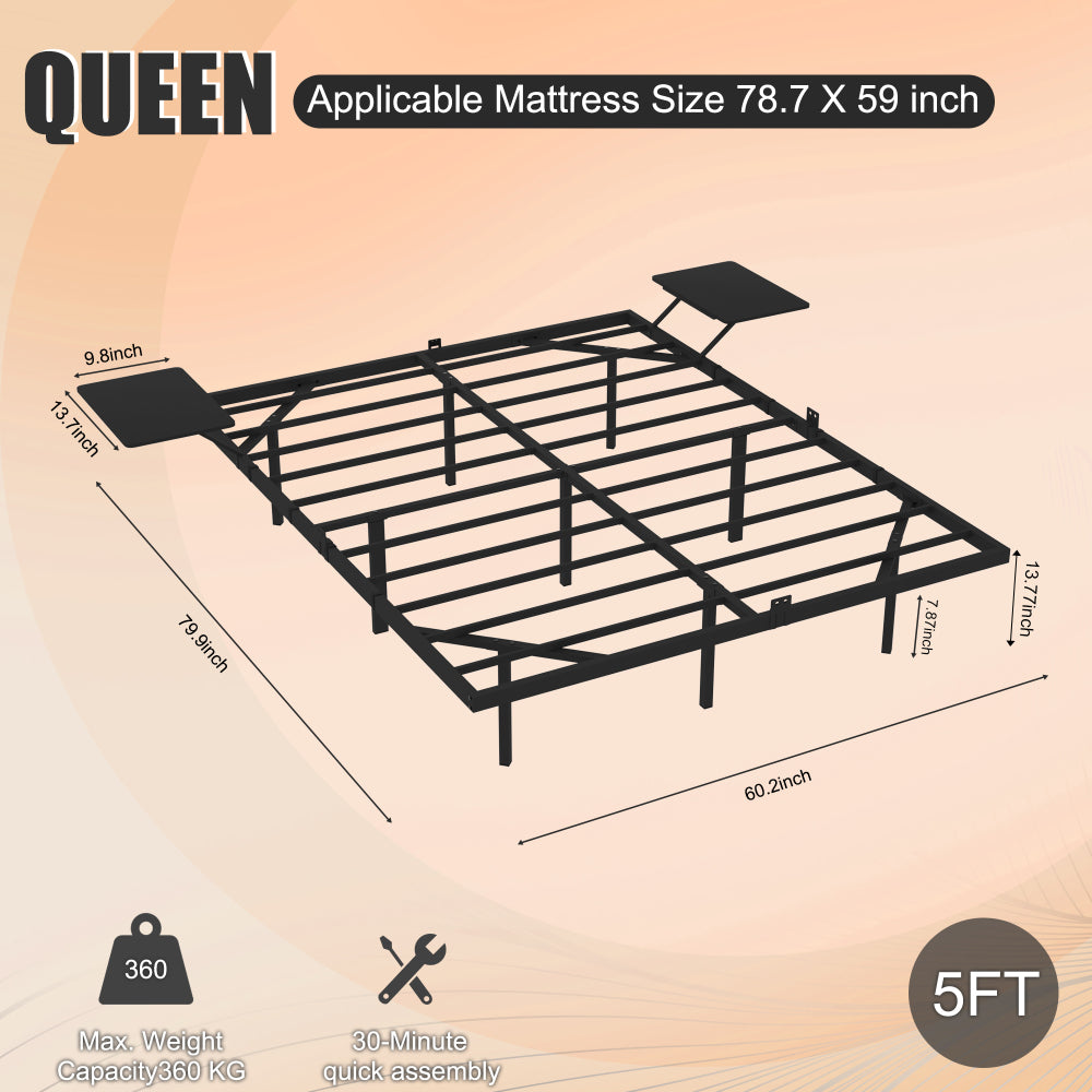Heavy Duty Metal Platform Bed