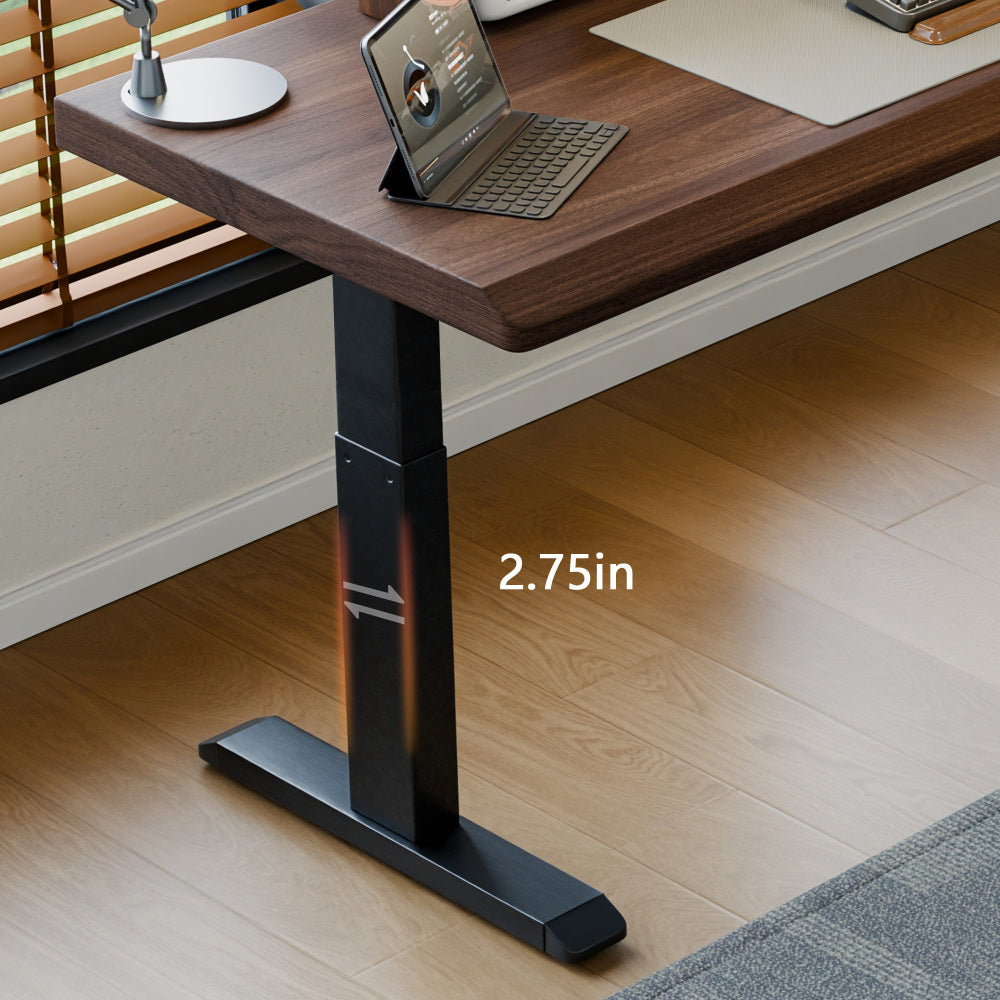 47" Solid Rubberwood Electric Standing Desk