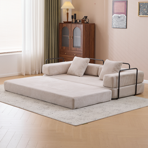 Light Grey Corduroy 3 Seat