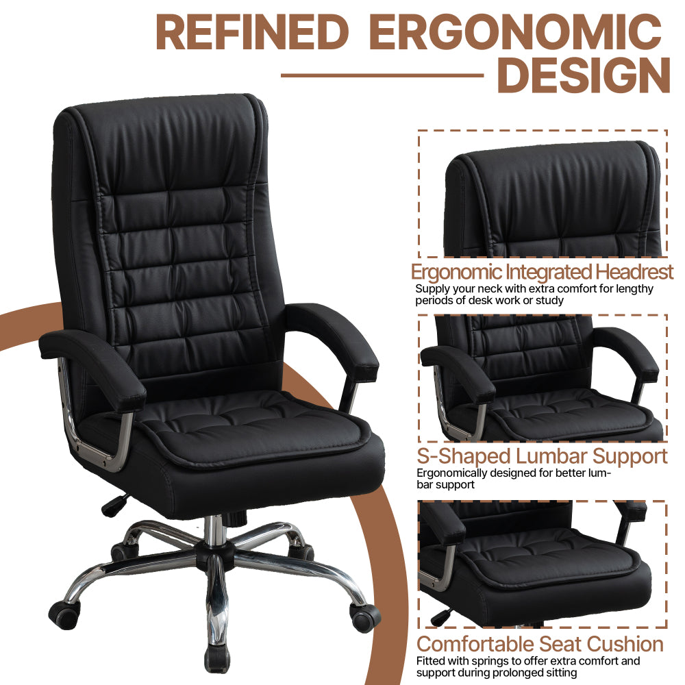Executive High-Back PU Leather Office Chair