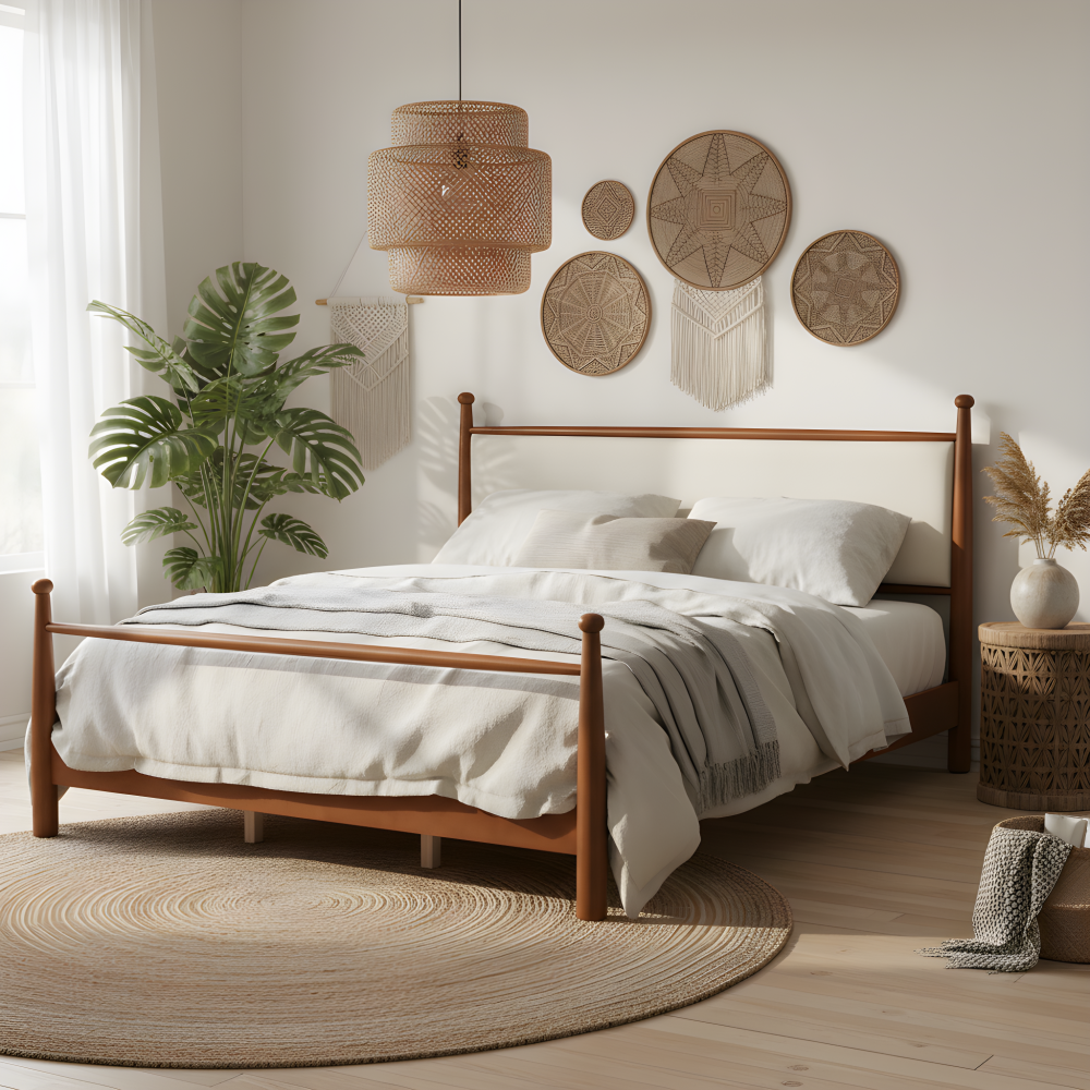 Solid Poplar & Plywood Platform Bed