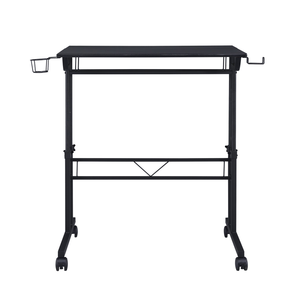 Rolling Writing Desk with Height-Adjustable