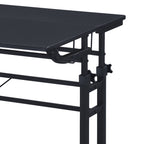 Rolling Writing Desk with Height-Adjustable