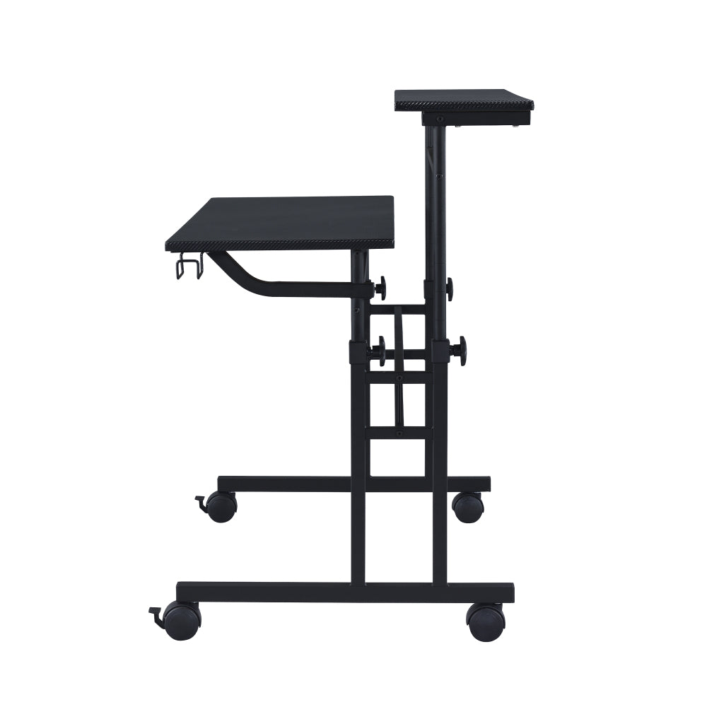 Rolling Writing Desk with Height-Adjustable