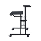 Rolling Writing Desk with Height-Adjustable