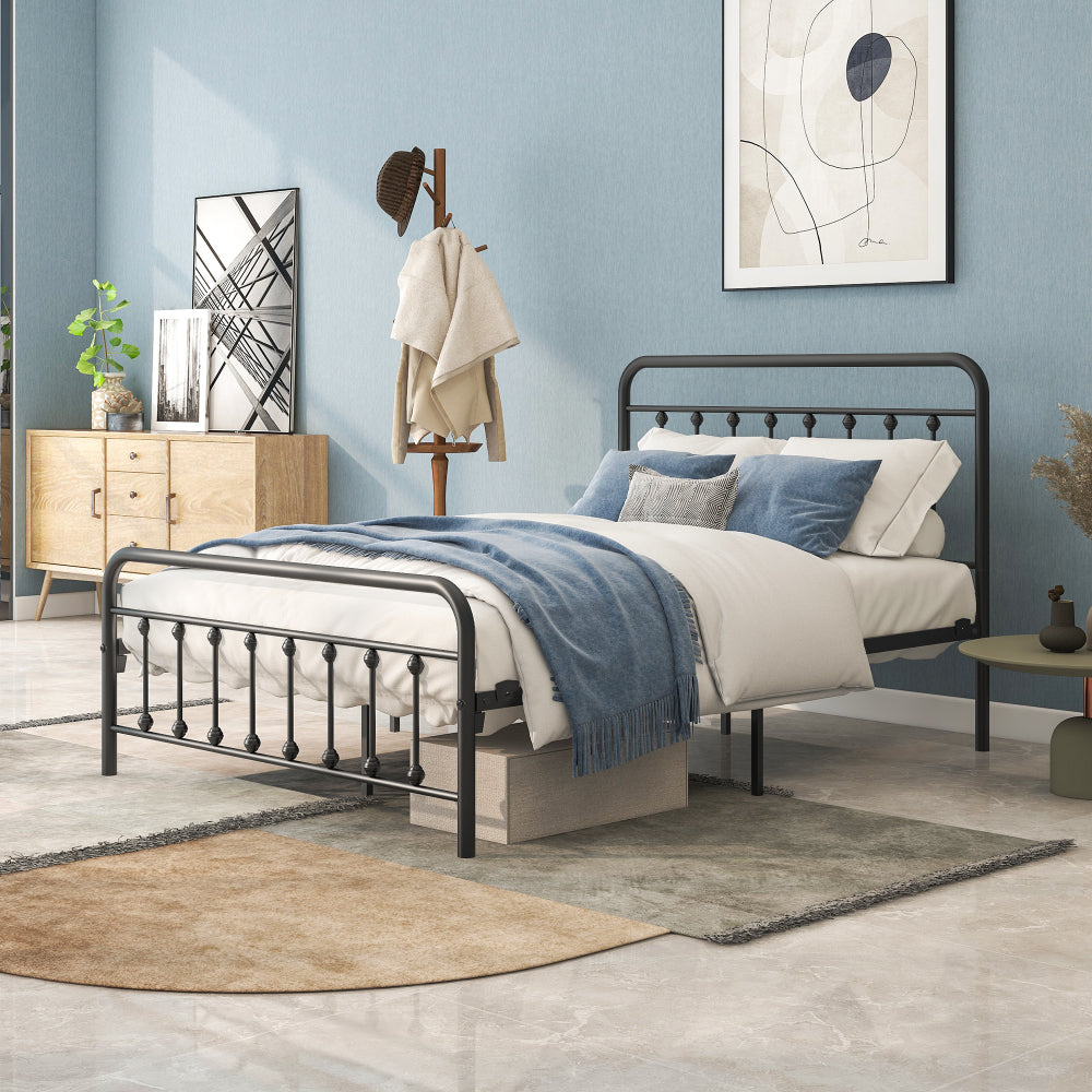Victorian Metal Platform Bed Frame
