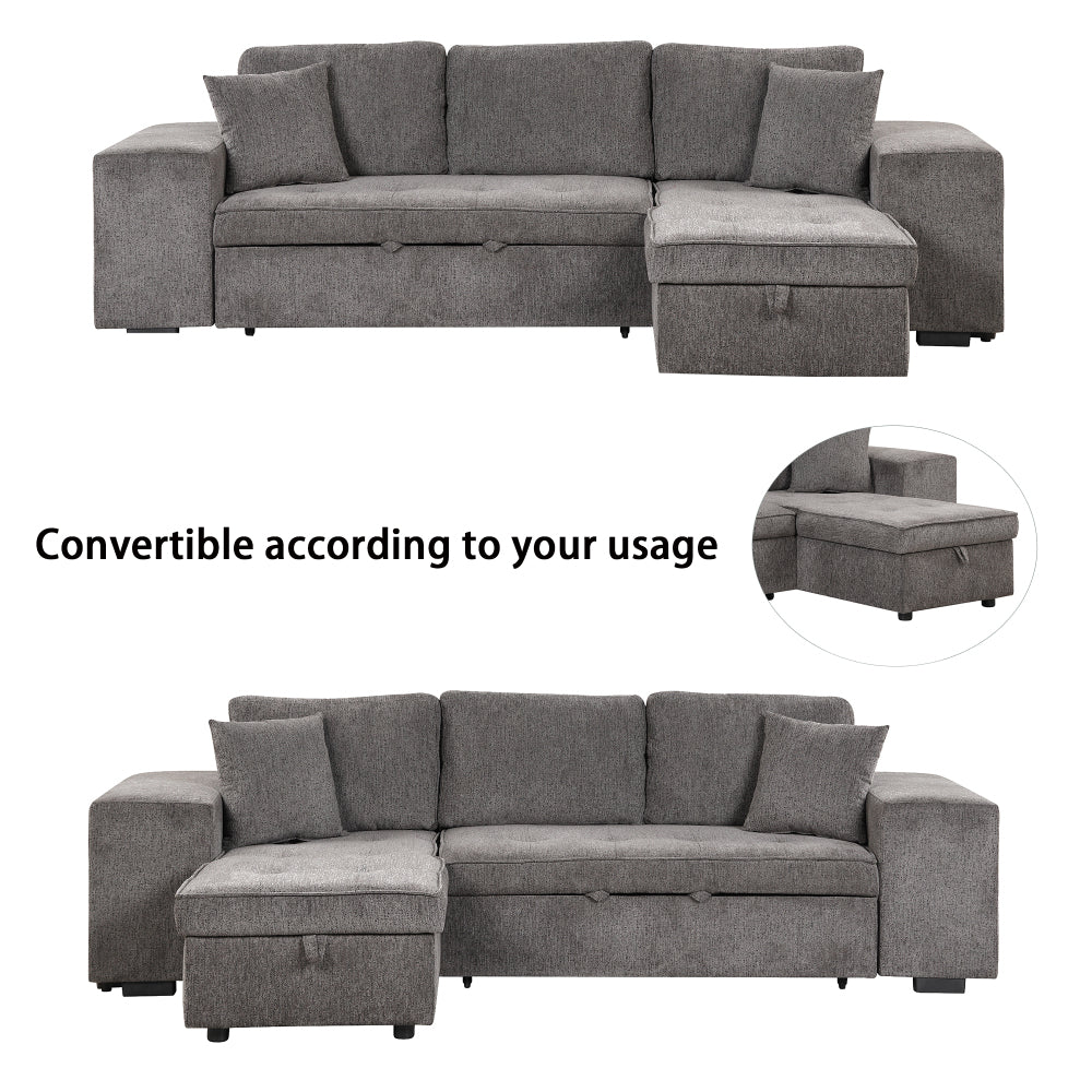 104.5" Modern L-Shape 3 Seat Reversible Sectional