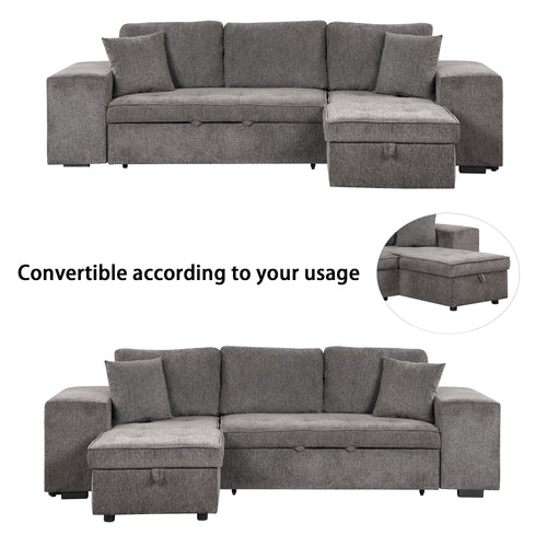 104.5" Modern L-Shape 3 Seat Reversible Sectional
