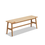 Woven Design Natural Oak Wood Dining Bench Bed