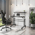 Rolling Writing Desk with Height-Adjustable