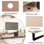 Modern TV Stand for 80'' TV with Double Storage