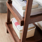 Walnut Color Oak Storage Bench