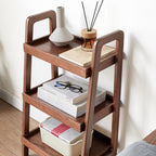 Walnut Color Oak Storage Bench