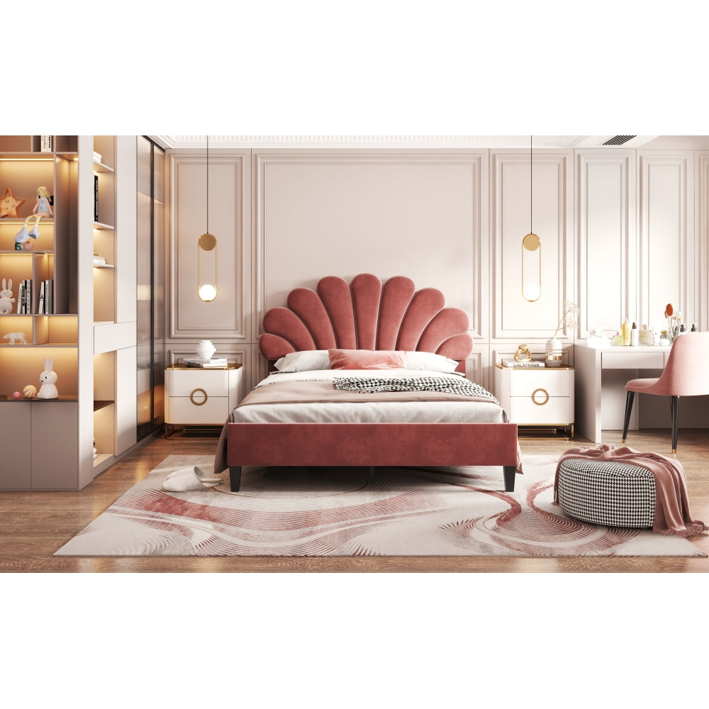 Velvet Platform Bed