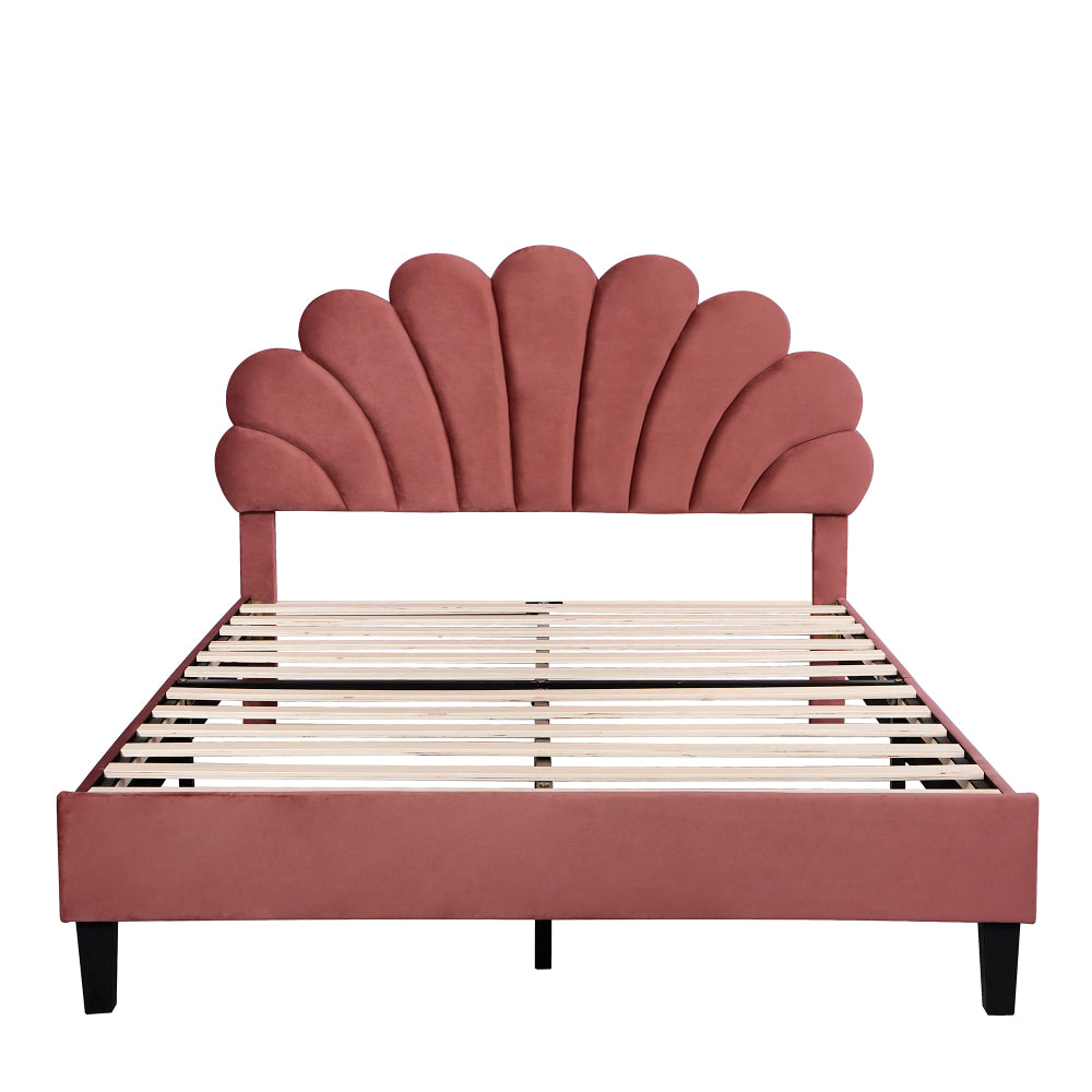 Velvet Platform Bed