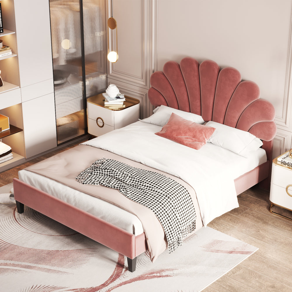 Velvet Platform Bed