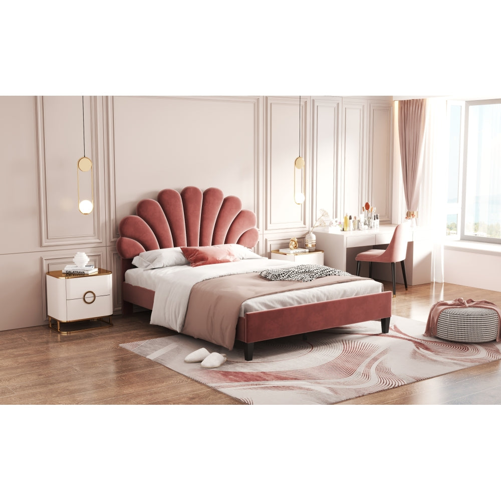 Velvet Platform Bed