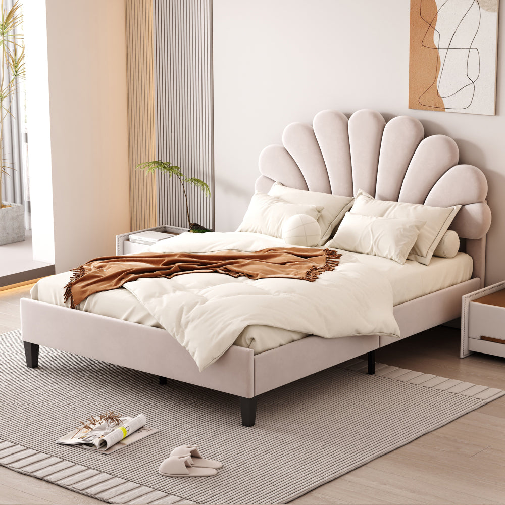 Velvet Platform Bed