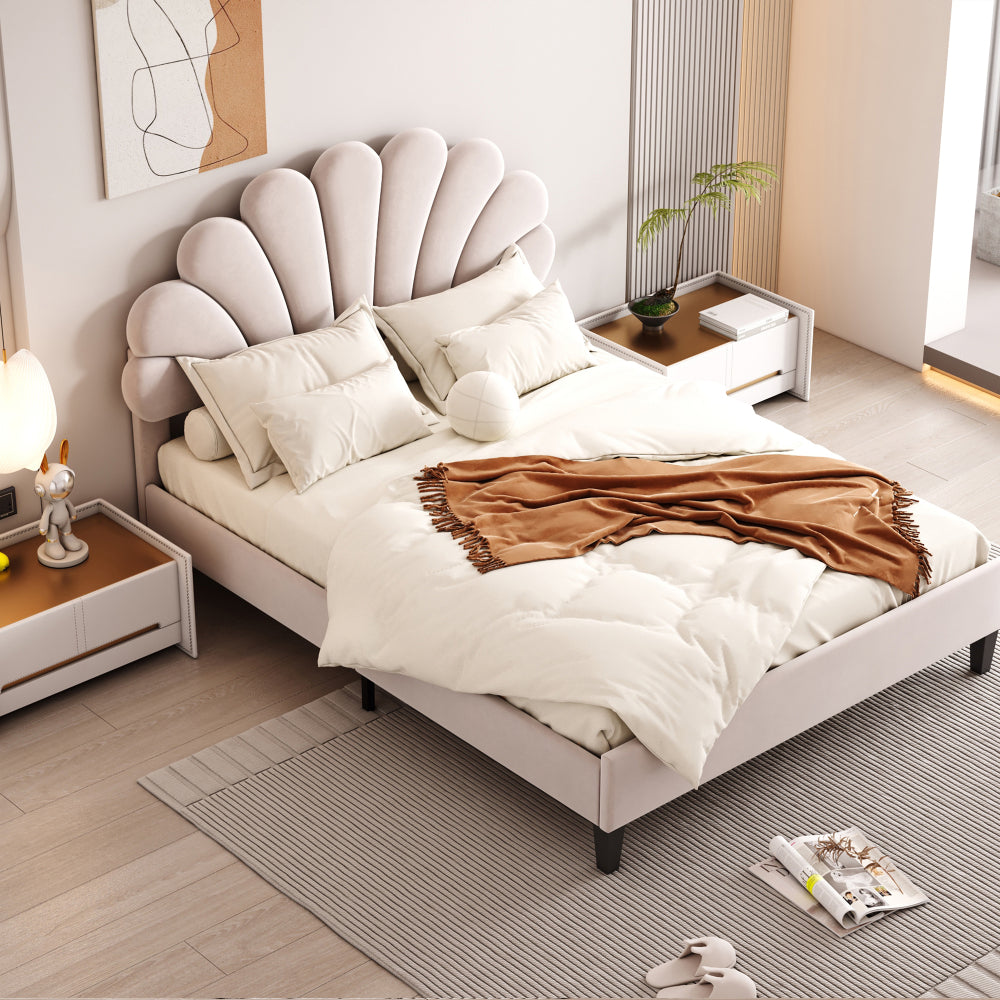 Velvet Platform Bed